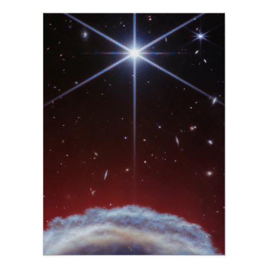 JWST Afbeelding van de Paardenkopnevel Perfect Poster (Voorkant)