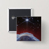 JWST Afbeelding van de Paardenkopnevel Vierkante Button 5,1 Cm (Voorkant /achterkant)