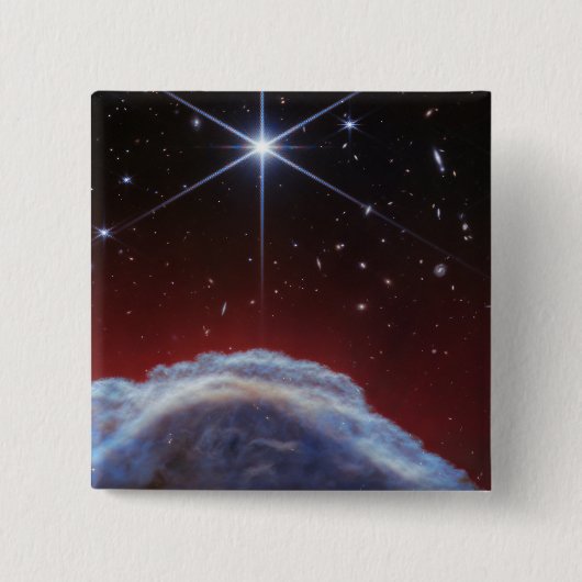 JWST Afbeelding van de Paardenkopnevel Vierkante Button 5,1 Cm (Voorkant)
