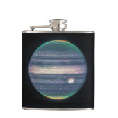 JWST-Afbeelding van Planet Jupiter in Infrarood Heupfles (Voorkant)