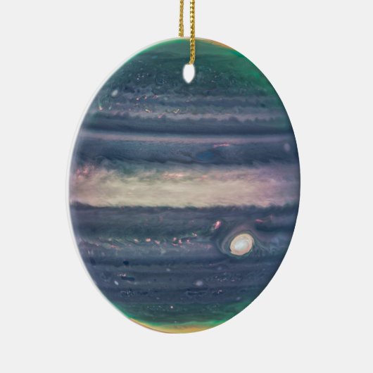 JWST-Afbeelding van Planet Jupiter in Infrarood Keramisch Ornament (Rechts)