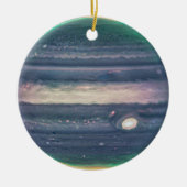 JWST-Afbeelding van Planet Jupiter in Infrarood Keramisch Ornament (Voorkant)