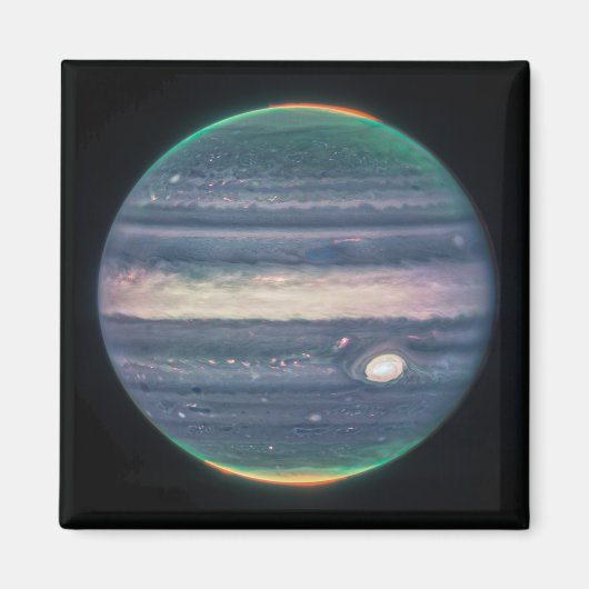 JWST-Afbeelding van Planet Jupiter in Infrarood Magneet (Voorkant)