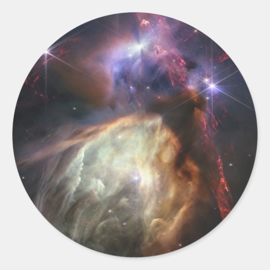 JWST Afbeelding van Rho Ophiuchi Stars Ronde Sticker (Voorkant)