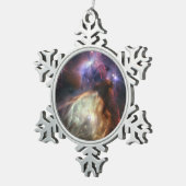 JWST Afbeelding van Rho Ophiuchi Stars Tin Sneeuwvlok Ornament (Rechts)