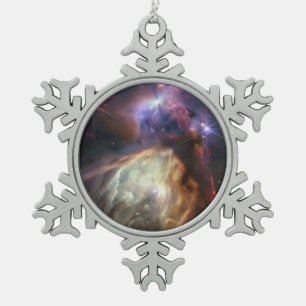 JWST Afbeelding van Rho Ophiuchi Stars Tin Sneeuwvlok Ornament
