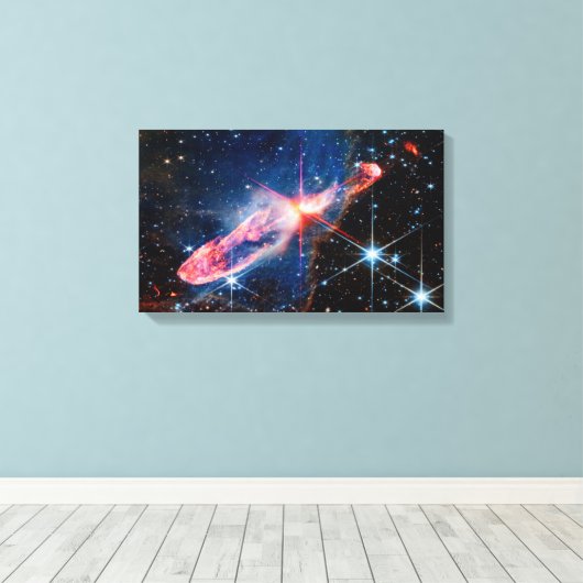 JWST Herbig-Haro 46/47 actief vormende sterren Canvas Afdruk (Insitu (Houten vloer))