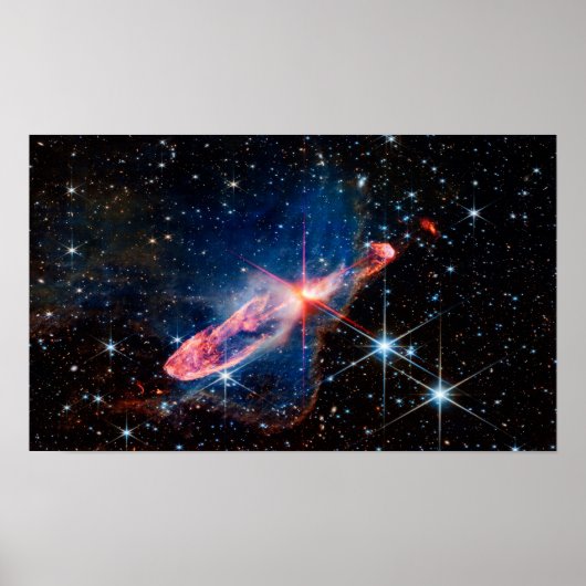 JWST Herbig-Haro 46/47 actief vormende sterren Poster (Voorkant)