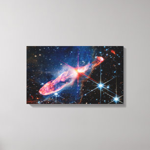 JWST Herbig-Haro 46/47 Sterren in Actieve Vorming Canvas Afdruk