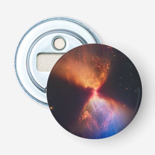 JWST Hourglass Protostar-formatie Button Flesopener (Voorkant)