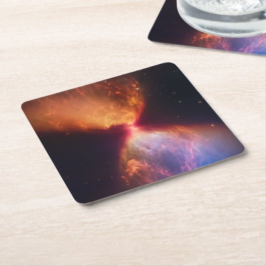 JWST Hourglass Protostar-formatie Kartonnen Onderzetters (Schuin)