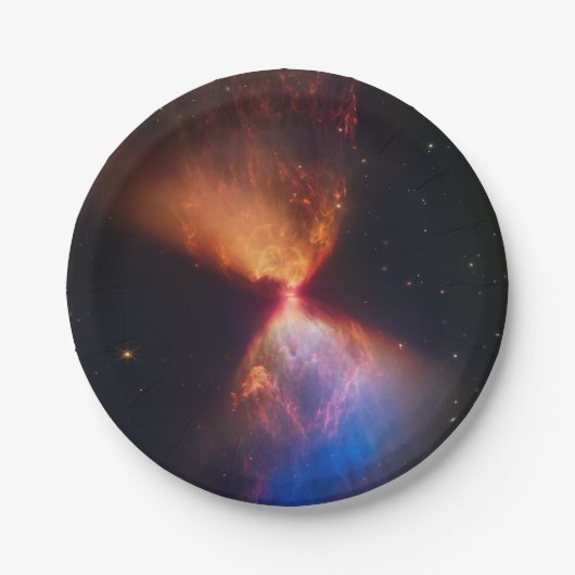 JWST Hourglass Protostar-formatie Papieren Bordje (Voorkant)