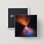 JWST Hourglass Protostar-formatie Vierkante Button 5,1 Cm (Voorkant /achterkant)