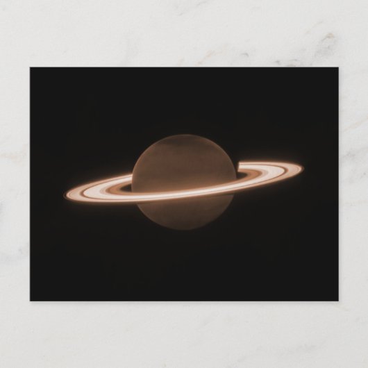 JWST James Webb Ruimtetelescoop Saturn Infrared Briefkaart (Voorkant)