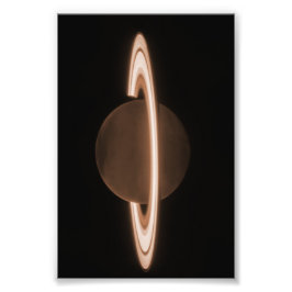 JWST James Webb Ruimtetelescoop Saturn Infrared Foto Afdruk