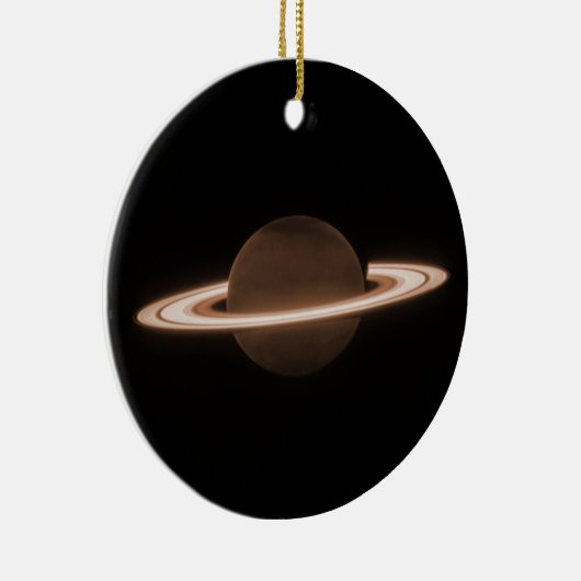 JWST James Webb Ruimtetelescoop Saturn Infrared Keramisch Ornament (Rechts)