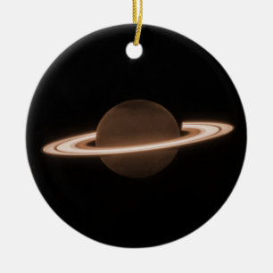 JWST James Webb Ruimtetelescoop Saturn Infrared Keramisch Ornament