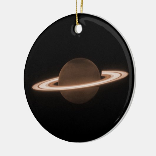 JWST James Webb Ruimtetelescoop Saturn Infrared Keramisch Ornament (Links)