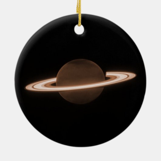 JWST James Webb Ruimtetelescoop Saturn Infrared Keramisch Ornament (Achterkant)
