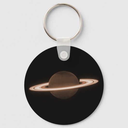 JWST James Webb Ruimtetelescoop Saturn Infrared Sleutelhanger (Voorkant)