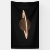 JWST James Webb Ruimtetelescoop Saturn Infrared Spandoek (Verticaal)