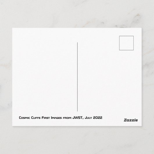 JWST James Webb Space Telescope Cosmic Briefkaart (Achterkant)