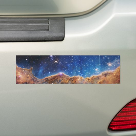 JWST James Webb Space Telescope Cosmic Cliffs Bumpersticker (Op auto)