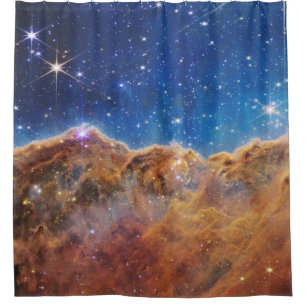 JWST James Webb Space Telescope Cosmic Cliffs Douchegordijn