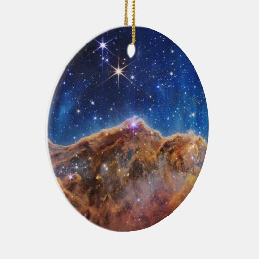 JWST James Webb Space Telescope Cosmic Cliffs Keramisch Ornament (Rechts)