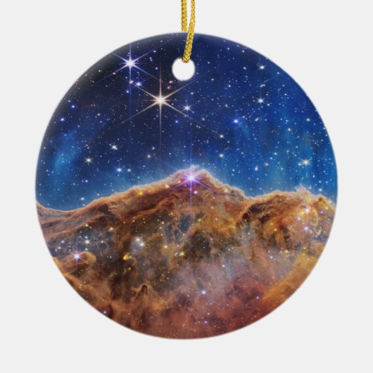 JWST James Webb Space Telescope Cosmic Cliffs Keramisch Ornament (Voorkant)