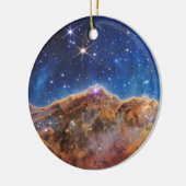 JWST James Webb Space Telescope Cosmic Cliffs Keramisch Ornament (Links)