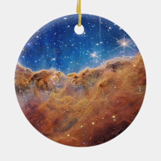 JWST James Webb Space Telescope Cosmic Cliffs Keramisch Ornament (Achterkant)