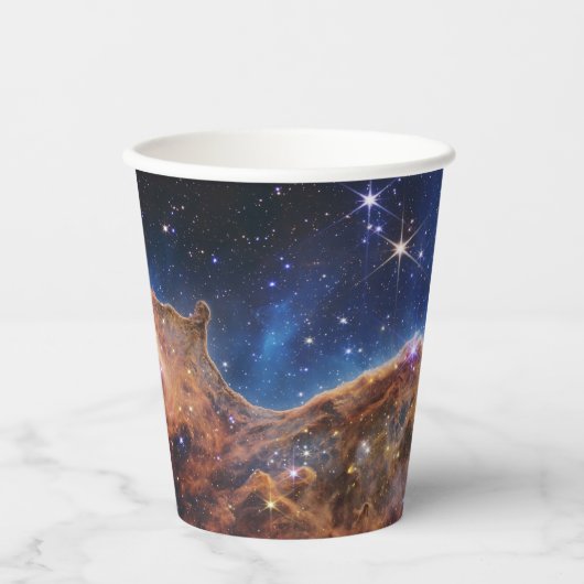 JWST James Webb Space Telescope Cosmic Cliffs Papieren Bekers (Voorkant)