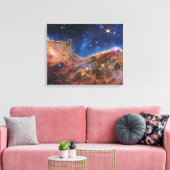JWST James Webb Space Telescope Cosmic Cliffs Show Canvas Afdruk (Insitu (Woonkamer))