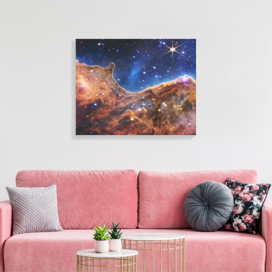 JWST James Webb Space Telescope Cosmic Cliffs Show Canvas Afdruk (Insitu (Woonkamer))