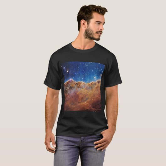 JWST James Webb Space Telescope Cosmic Cliffs T-shirt (Voorkant volledig)