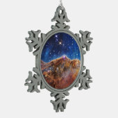 JWST James Webb Space Telescope Cosmic Cliffs Tin Sneeuwvlok Ornament (Links)