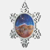 JWST James Webb Space Telescope Cosmic Cliffs Tin Sneeuwvlok Ornament (Rechts)