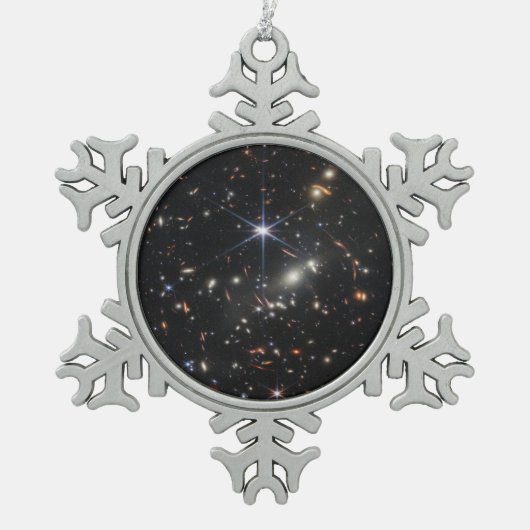 JWST James Webb Space Telescope First Afbeeldingen Tin Sneeuwvlok Ornament (Voorkant)