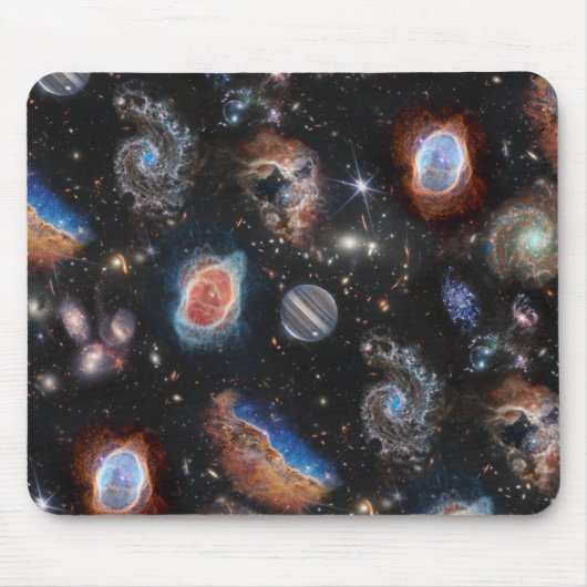 JWST James Webb Space Telescope Photo Collage Muismat (Voorkant)