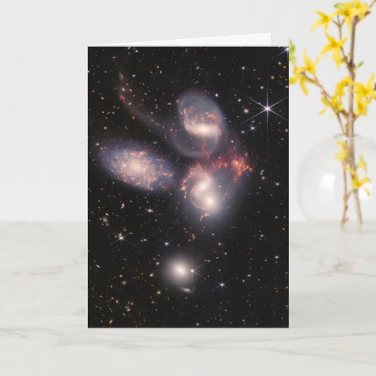 JWST James Webb Space Telescope Stephan's Quintet Kaart (Gele Bloem)