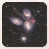 JWST James Webb Space Telescope Stephan's Quintet Kartonnen Onderzetters (Voorkant)
