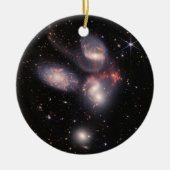 JWST James Webb Space Telescope Stephan's Quintet Keramisch Ornament (Voorkant)
