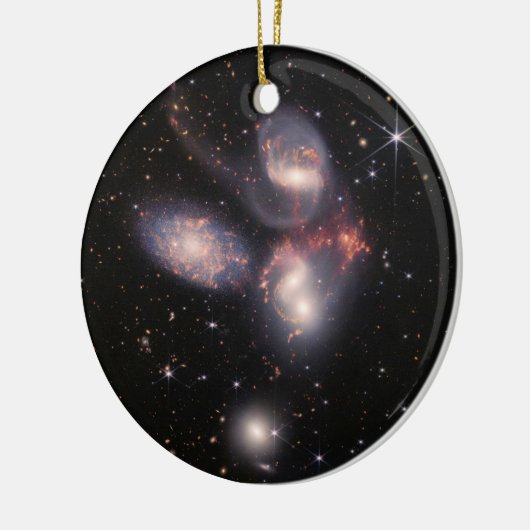 JWST James Webb Space Telescope Stephan's Quintet Keramisch Ornament (Links)
