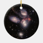 JWST James Webb Space Telescope Stephan's Quintet Keramisch Ornament (Achterkant)