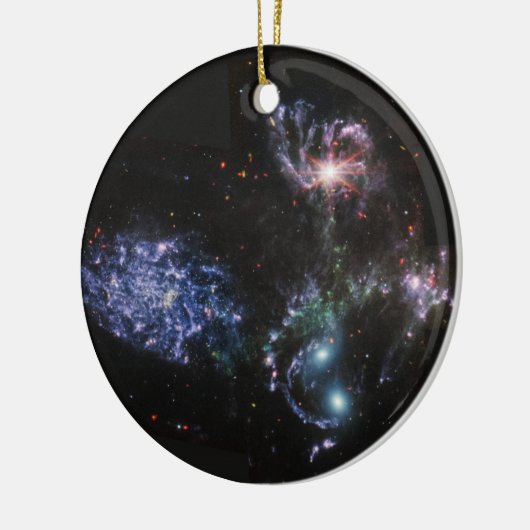 JWST James Webb Space Telescope Stephan's Quintet Keramisch Ornament (Links)