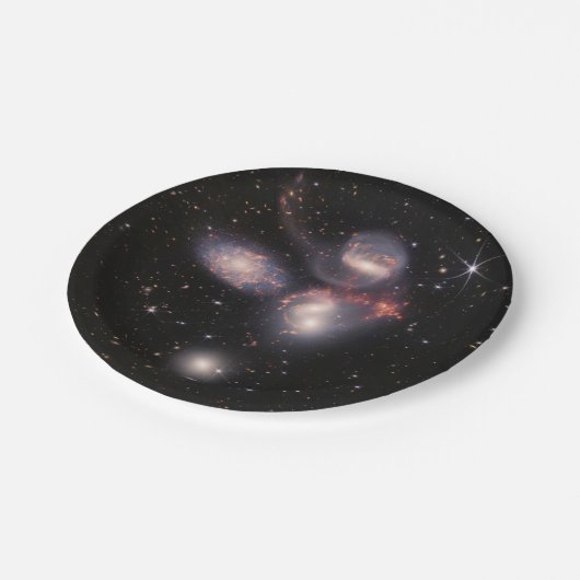 JWST James Webb Space Telescope Stephan's Quintet Papieren Bordje (Gekanteld)