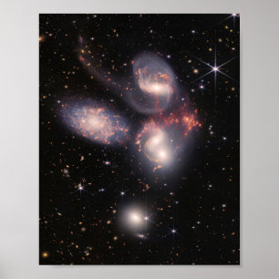 JWST James Webb Space Telescope Stephan's Quintet Poster