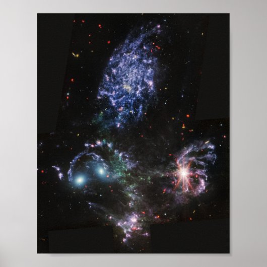 JWST James Webb Space Telescope Stephan's Quintet Poster (Voorkant)