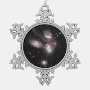 JWST James Webb Space Telescope Stephan's Quintet Tin Sneeuwvlok Ornament